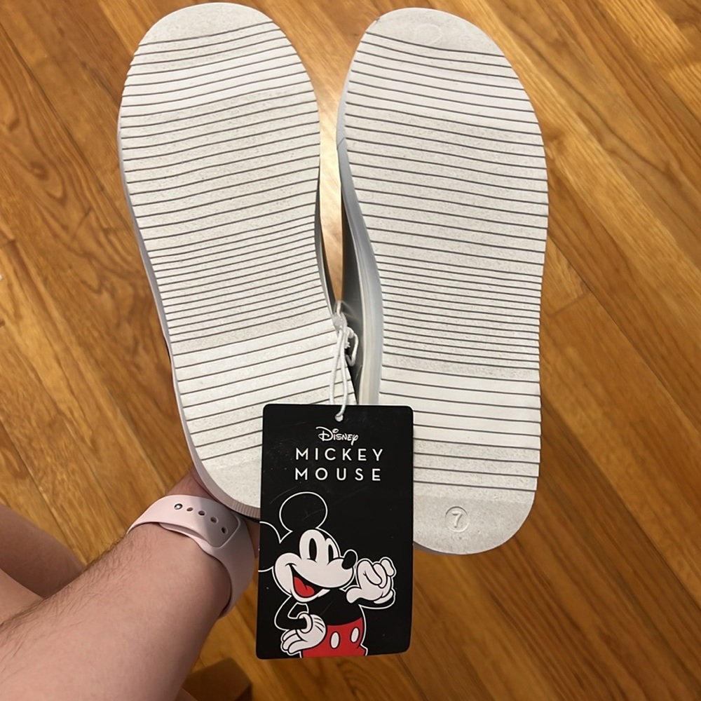 NWT Disney Mickey Mouse Silver & Black Sneakers- 7 - Picture 6 of 8